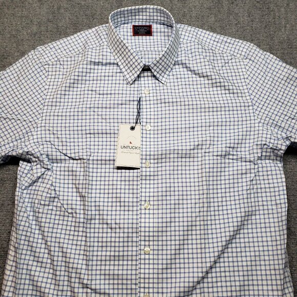 UNTUCKit Delaney WF Shirt Mens LT Tall Regular Multicolor Check Button Up New - Picture 3 of 10
